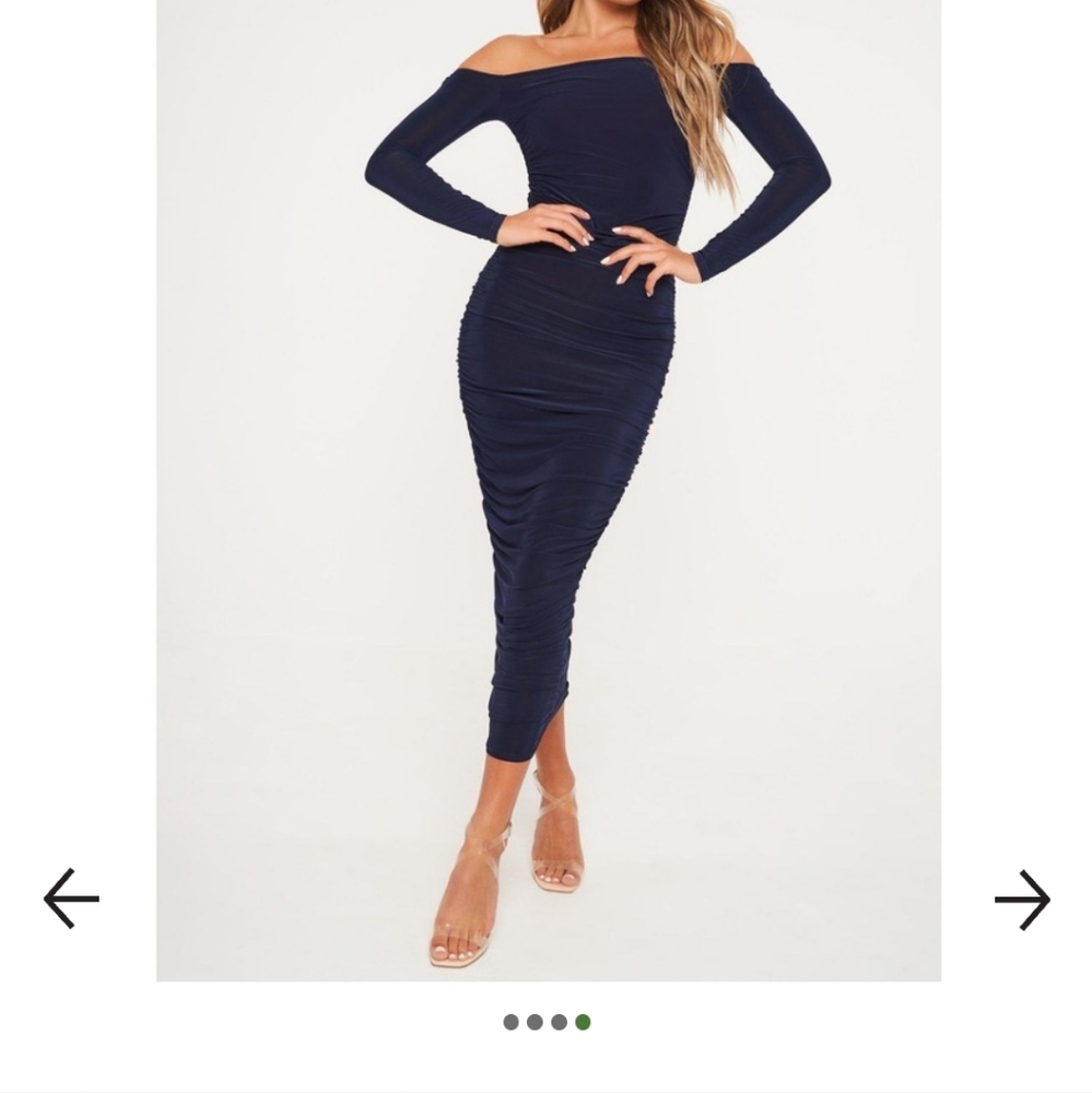 Navy Blue Midaxi Dress